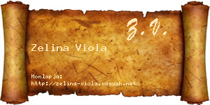 Zelina Viola névjegykártya